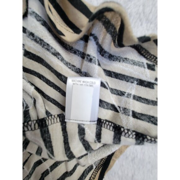Dana Buchman Womens Beige & Black Striped Geometric Long Sleeve Top XL Stretch - Picture 5 of 8